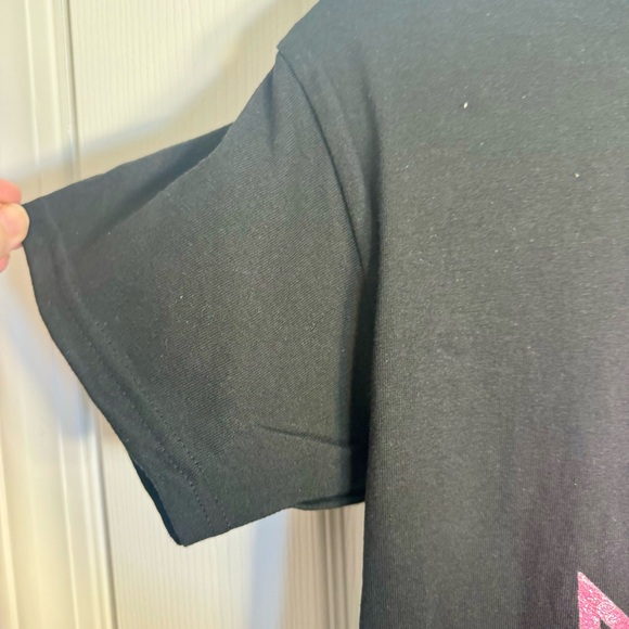 NWT. Disney kids Black T-shirt with pink sparkle "I'll be in my castle" Large - Picture 7 of 8